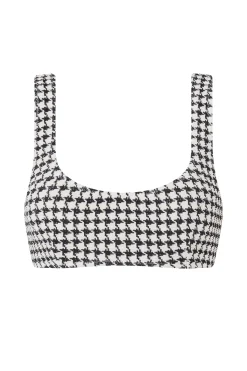 ELCE Swim Escape|Swim Tops-ESCAPE BRALETTE TOP - HOUNDSTOOTH