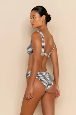 ELCE Swim Escape|Swim Bottoms-ESCAPE MID RISE BOTTOM - HOUNDSTOOTH
