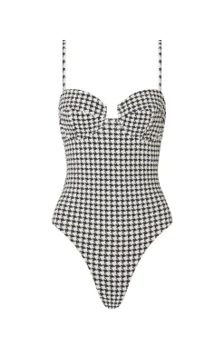 ELCE Swim Escape|One Pieces-ESCAPE UNDERWIRE ONE PIECE - HOUNDSTOOTH