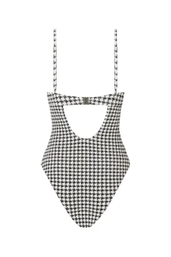 ELCE Swim Escape|One Pieces-ESCAPE UNDERWIRE ONE PIECE - HOUNDSTOOTH