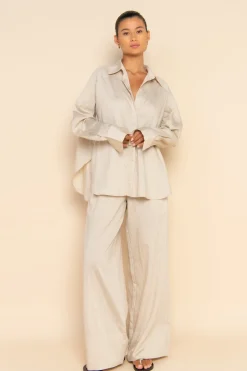 ELCE Swim Tops-IVY SHIRT - OAT STRIPE