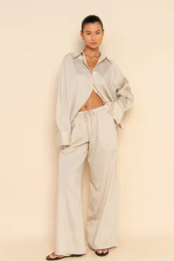 ELCE Swim Tops-IVY SHIRT - OAT STRIPE