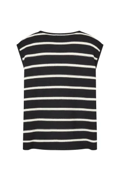 ELCE Swim Selalu|Tops-JONI KNIT TANK - BLACK/WHITE STRIPE