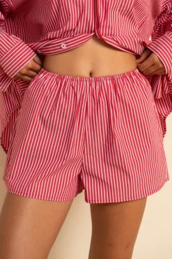 ELCE Swim Selalu|Bottoms-JUDE SHORT - CHERRY STRIPE