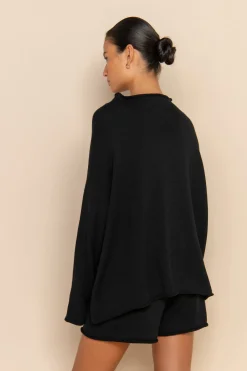 ELCE Swim Tops-MAR JUMPER - BLACK