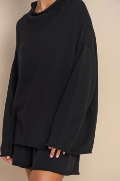 ELCE Swim Tops-MAR JUMPER - BLACK