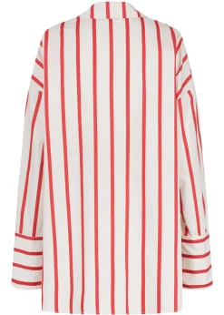 ELCE Swim Tops-PRE ORDER // REVERIE SHIRT - RED / WHITE STRIPE