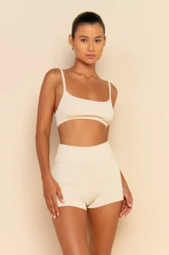 ELCE Swim Tops-SOL KNIT CROP - MILK