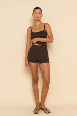 ELCE Swim Bottoms-SOL KNIT SHORT - CACAO