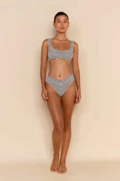 ELCE Swim Escape|Swim Bottoms-ESCAPE MID RISE BOTTOM - HOUNDSTOOTH