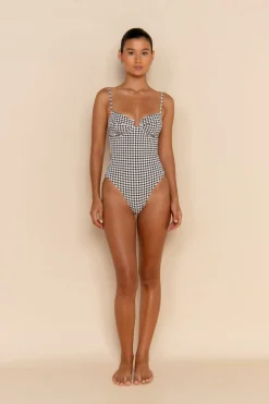 ELCE Swim Escape|One Pieces-ESCAPE UNDERWIRE ONE PIECE - HOUNDSTOOTH
